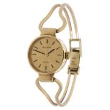 A Bulova 9ct gold lady's quartz bracelet watch