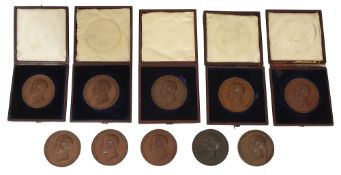 Great Exhibition, 1851. Ten For Services bronze medals by Wyon