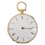 A late 19th century Swiss 18ct gold open faced pocket watch