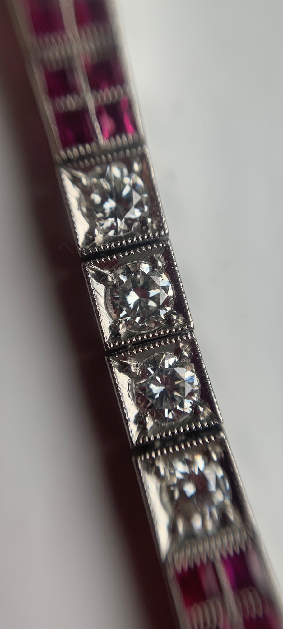 A ruby and diamond flexible link bracelet - Image 7 of 15