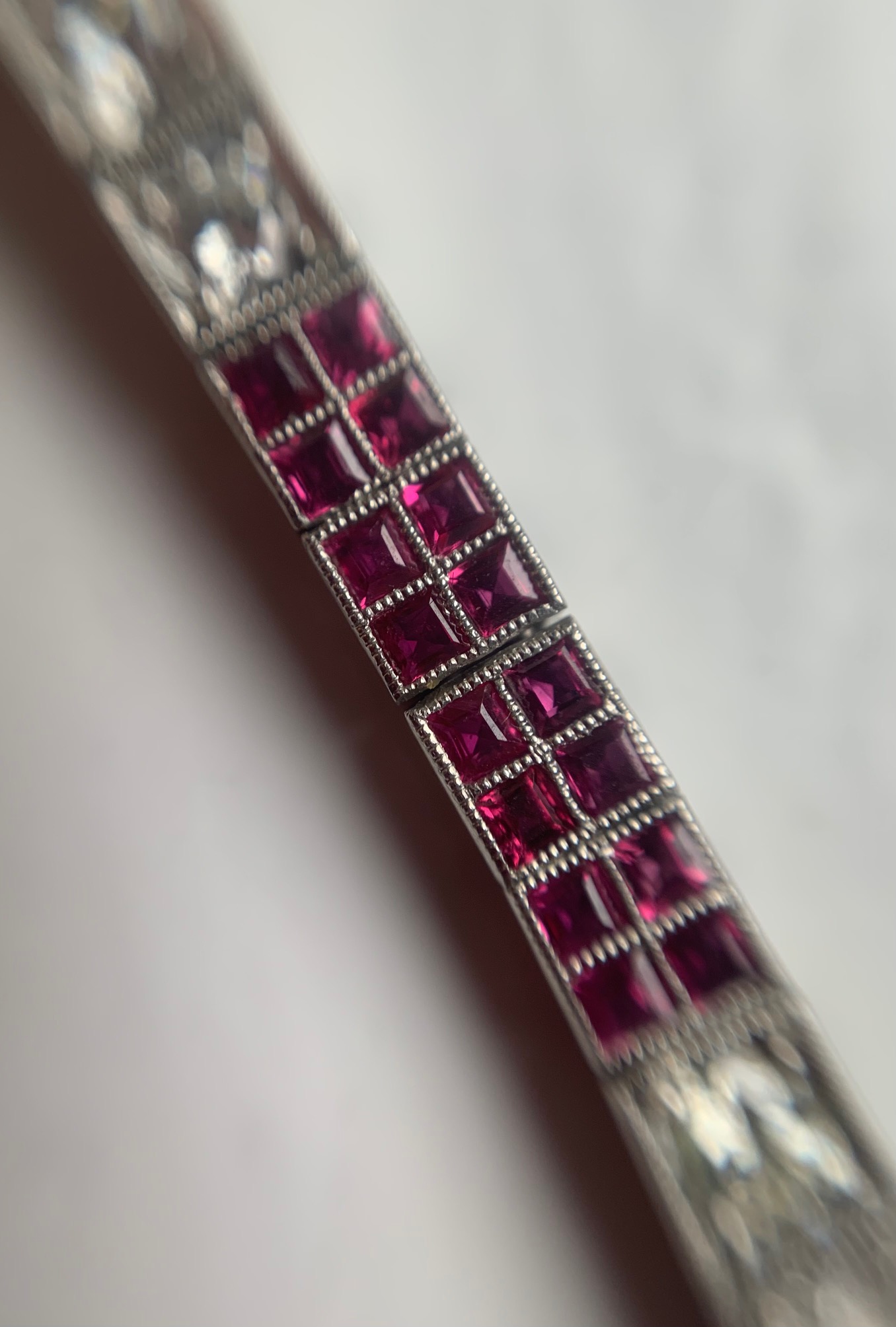 A ruby and diamond flexible link bracelet - Image 10 of 15