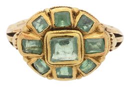 An 18th/ 19th century Spanish emerald-set ring