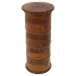 A mid 19th century turned sycamore four tier spice tower