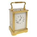 A French gilt brass repeating carriage clock by Richard & Cie c.1900