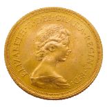 An Elizabeth II gold full sovereign, 1974