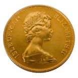 An Elizabeth II Isle of Man gold full sovereign, 1973