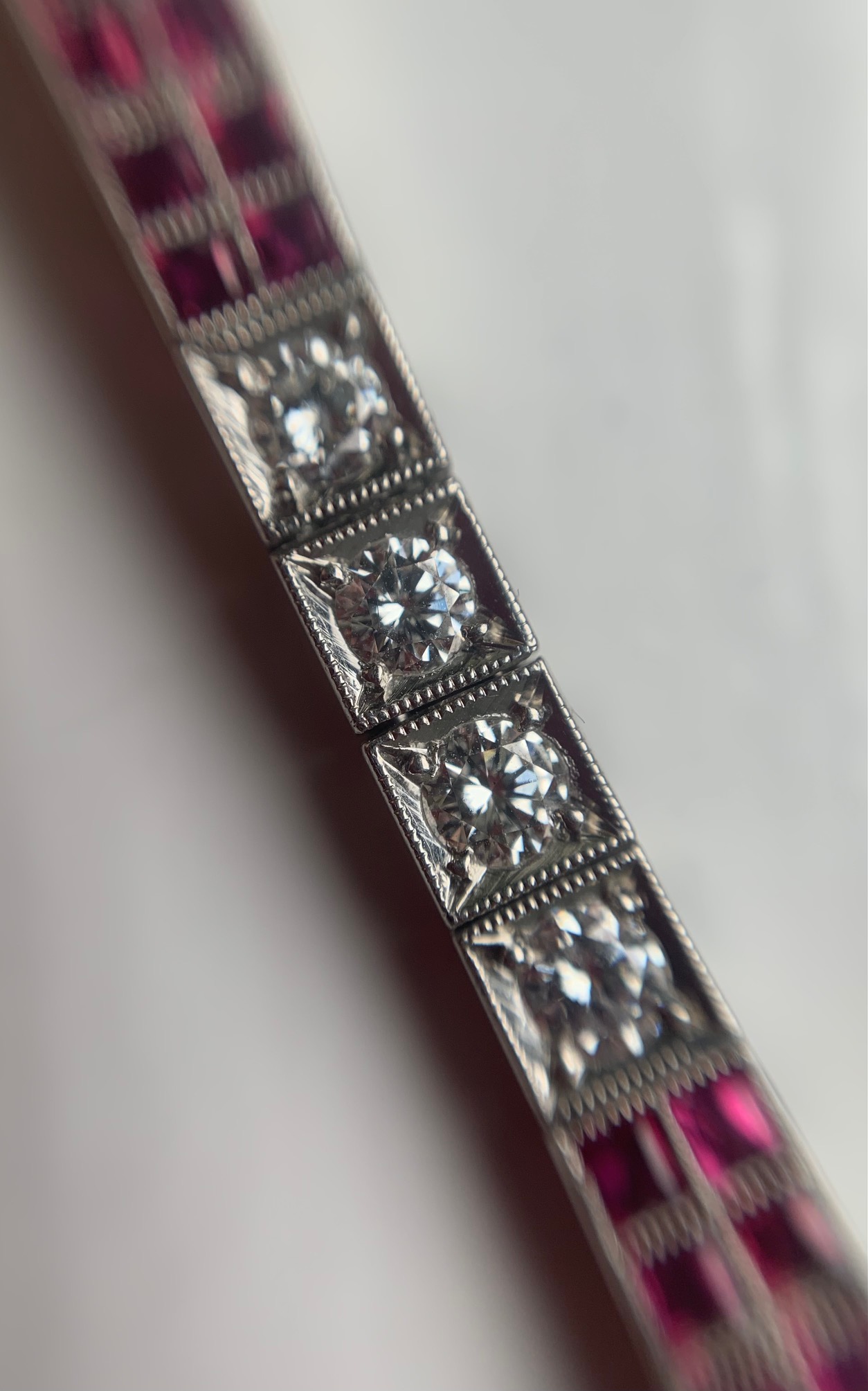 A ruby and diamond flexible link bracelet - Image 9 of 15