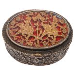 A late 19th century Indian Parthabgar silver gilt box