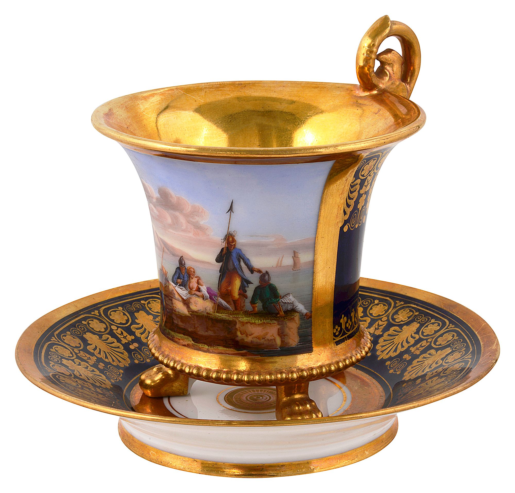 A Darte Freres - Palais Royal 21 porcelain cabinet cup and saucer