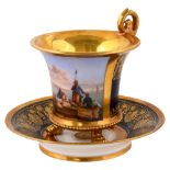 A Darte Freres - Palais Royal 21 porcelain cabinet cup and saucer