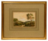 After Samuel Palmer (British, 1805-1881) 'Coastal Landscape Scene'