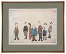 Laurence Stephen Lowry 'His Family', print, signed