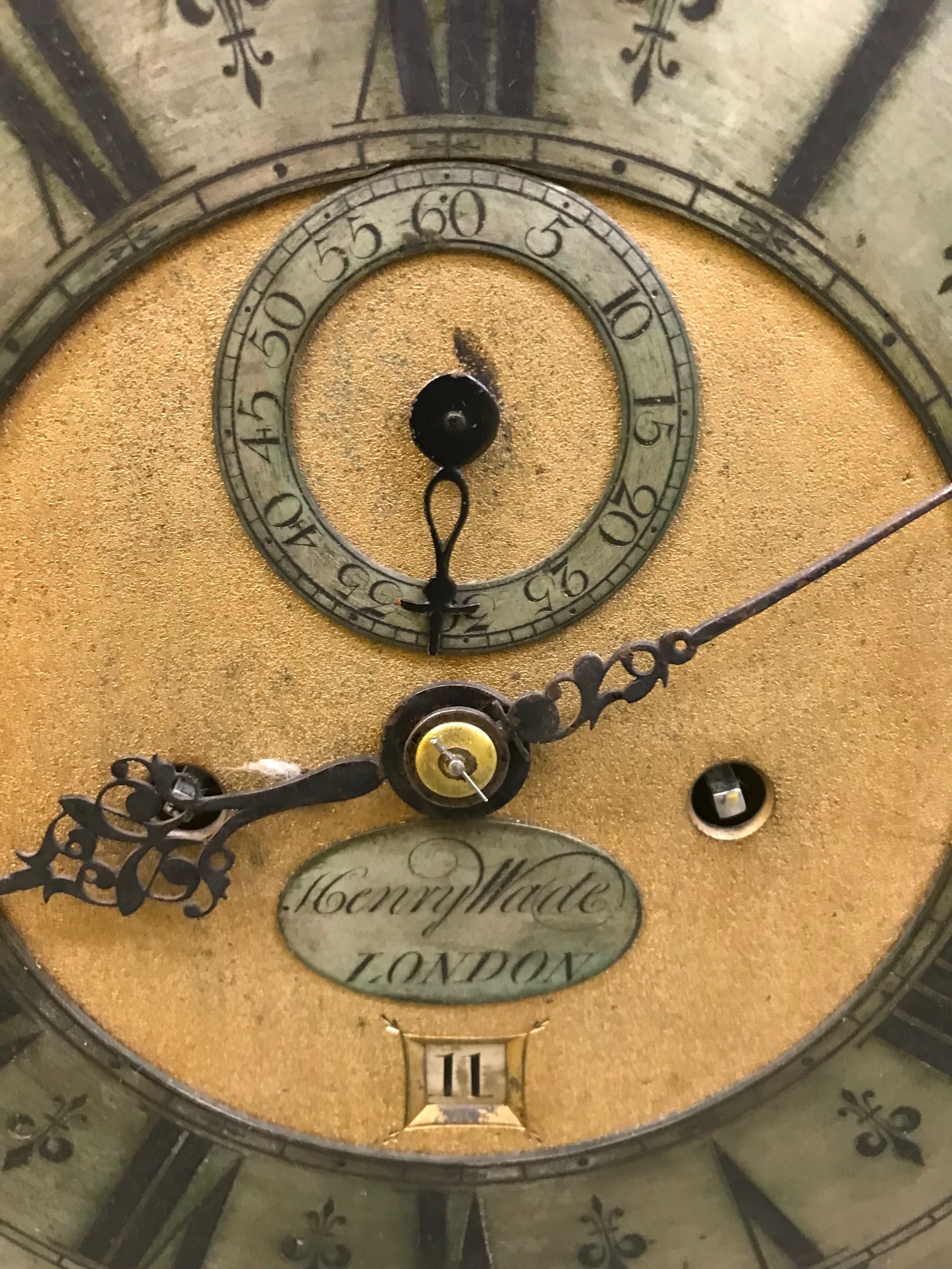 A George III black lacquered longcase clock - Image 5 of 13