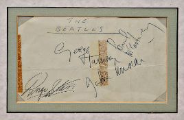 The Beatles: A set of Beatles autographs, c. 1962,