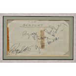 The Beatles: A set of Beatles autographs, c. 1962,