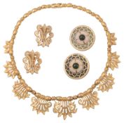 Three pieces of costume jewellery by Liberty