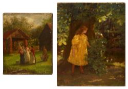 Mariquita Jenny Moberly (British, 1855-1937) Two oils on canvas