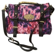 A Mulberry Alexa quilted satchel in plum loopy denim