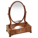 A George III mahogany dressing table mirror
