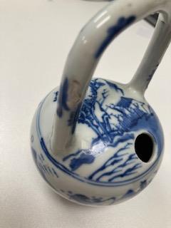 A Chinese blue and white porcelain lime pot - Image 5 of 5