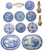 A collection of thirteen pieces of English ceramics, late 18th century and later