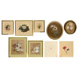 A collection of nine botanical watercolours, early 19th century and later