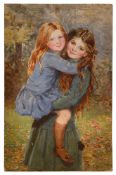 Mariquita Jenny Moberly (British, 1855-1937) 'Portrait of Two Girls'