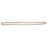 An 18ct gold oval curblink chain