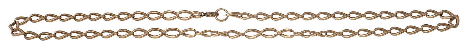 An 18ct gold oval curblink chain