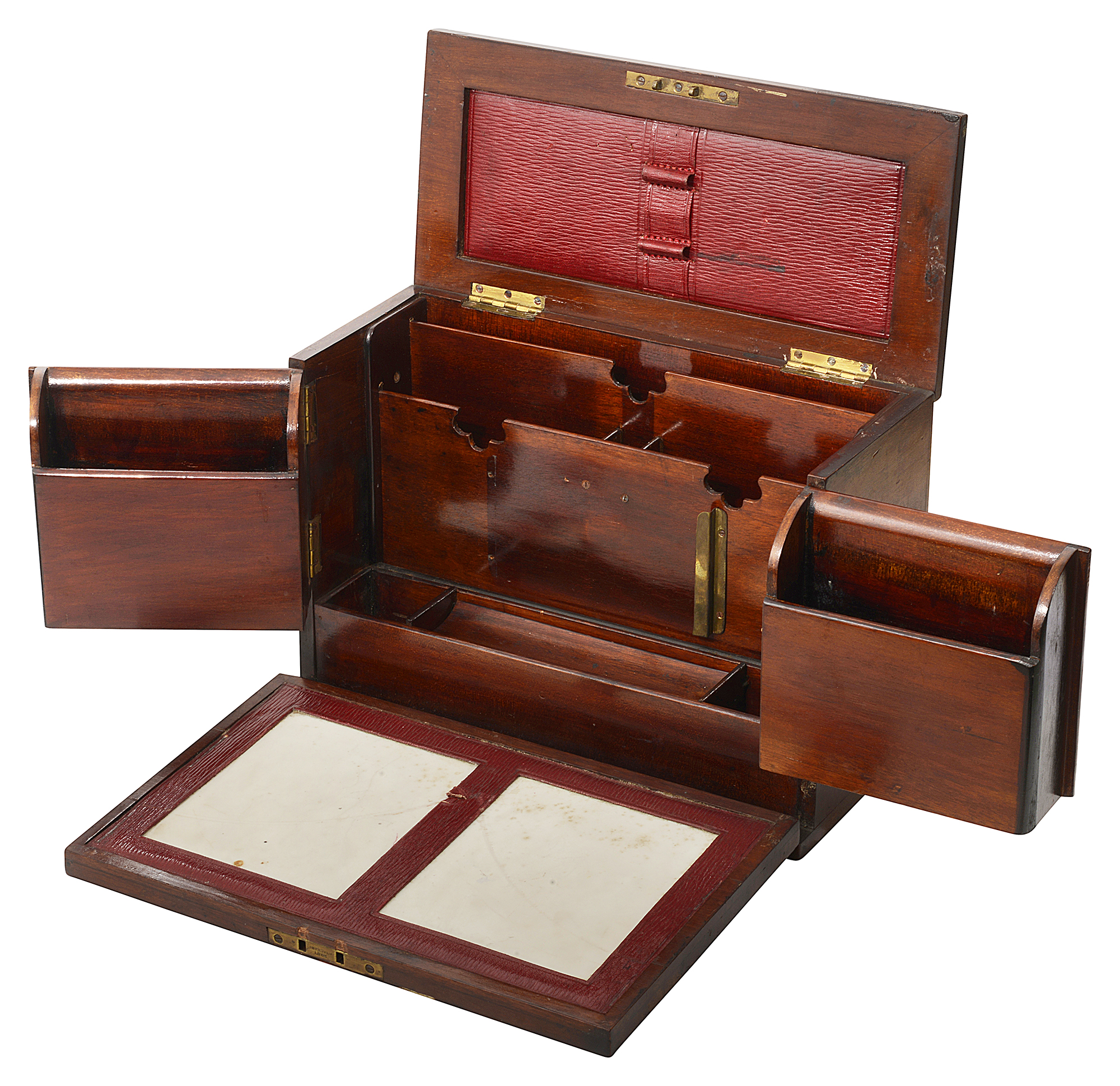 An Edwardian mahogany table top stationery cabinet - Image 2 of 2