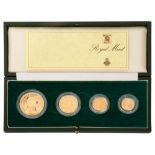 A Royal Mint 1980 gold proof set of four coins