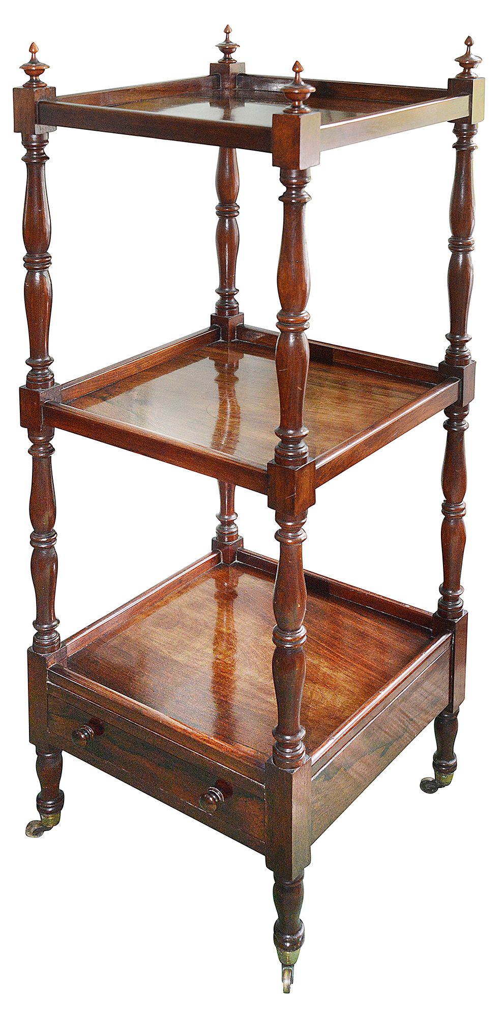 A George IV rosewood three tier whatnot