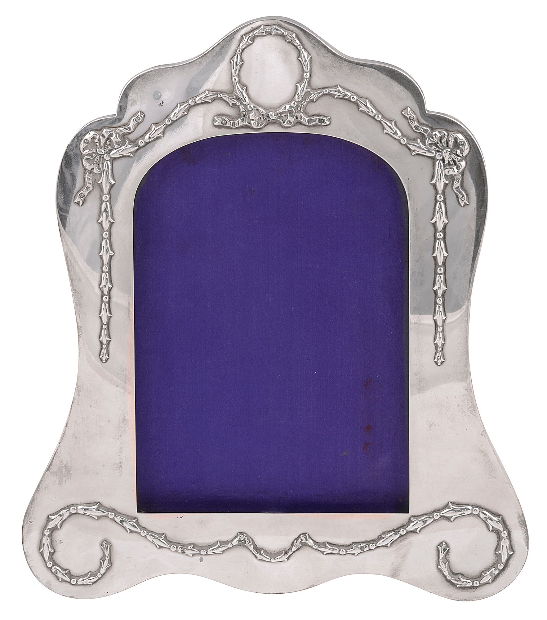 A large Edwardian silver photograph frame