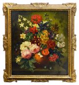 After Jan Van Kessel, 'Still life of flowers in a vase'