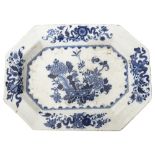 A mid 18th century English Delft chinoiserie serving dish or tureen stand c.1760