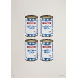 Banksy (British, b. 1975) - 'Four Soup Cans' (Gold and Cream) screen print