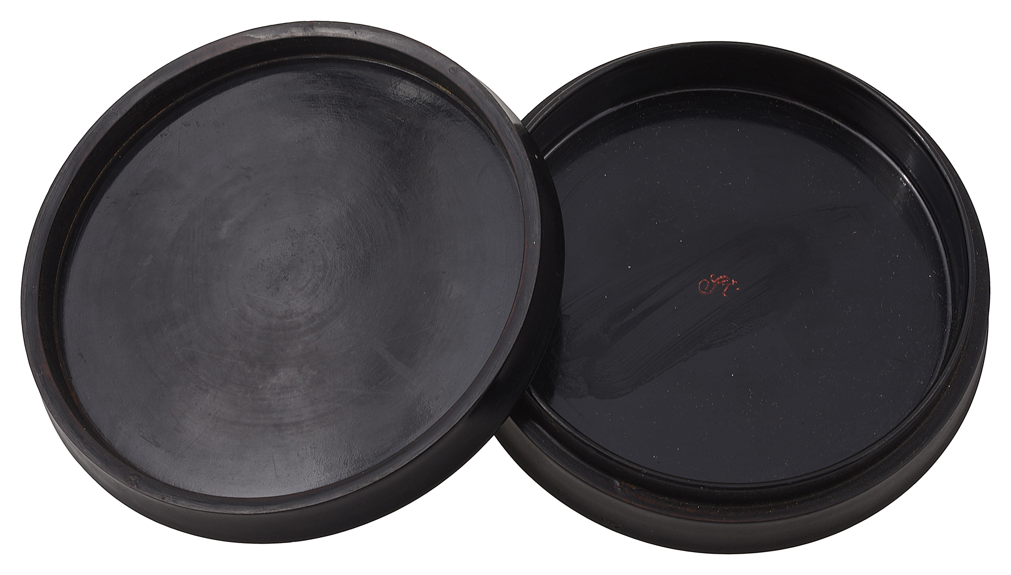 An early 19th century German black lacquer circular snuff box by W.Stockmann & Co. Brunswick c.1820 - Image 2 of 2