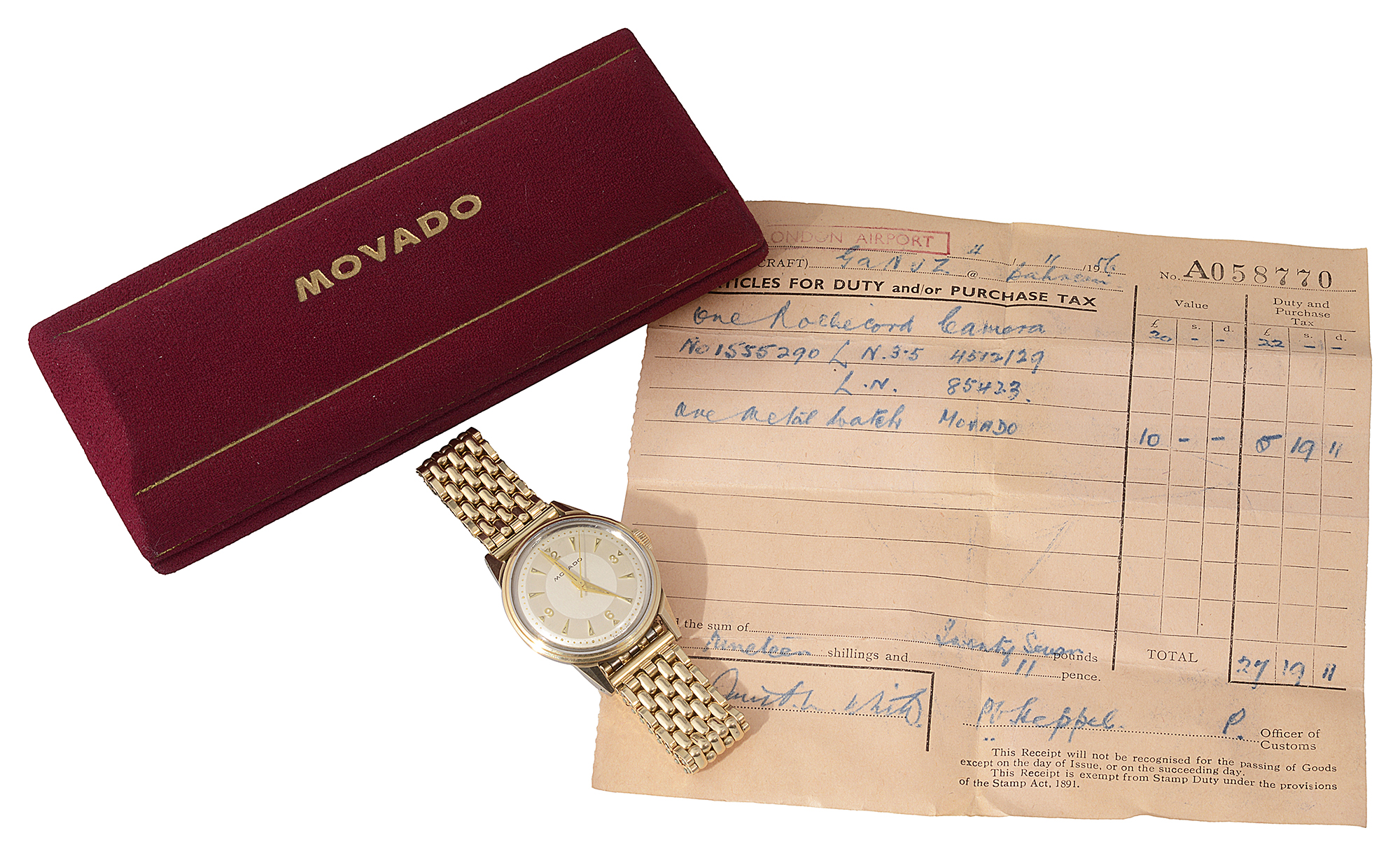 A 1950s Gentleman's Movado wristwatch - Image 2 of 2