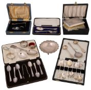 Assorted silver and electroplated items