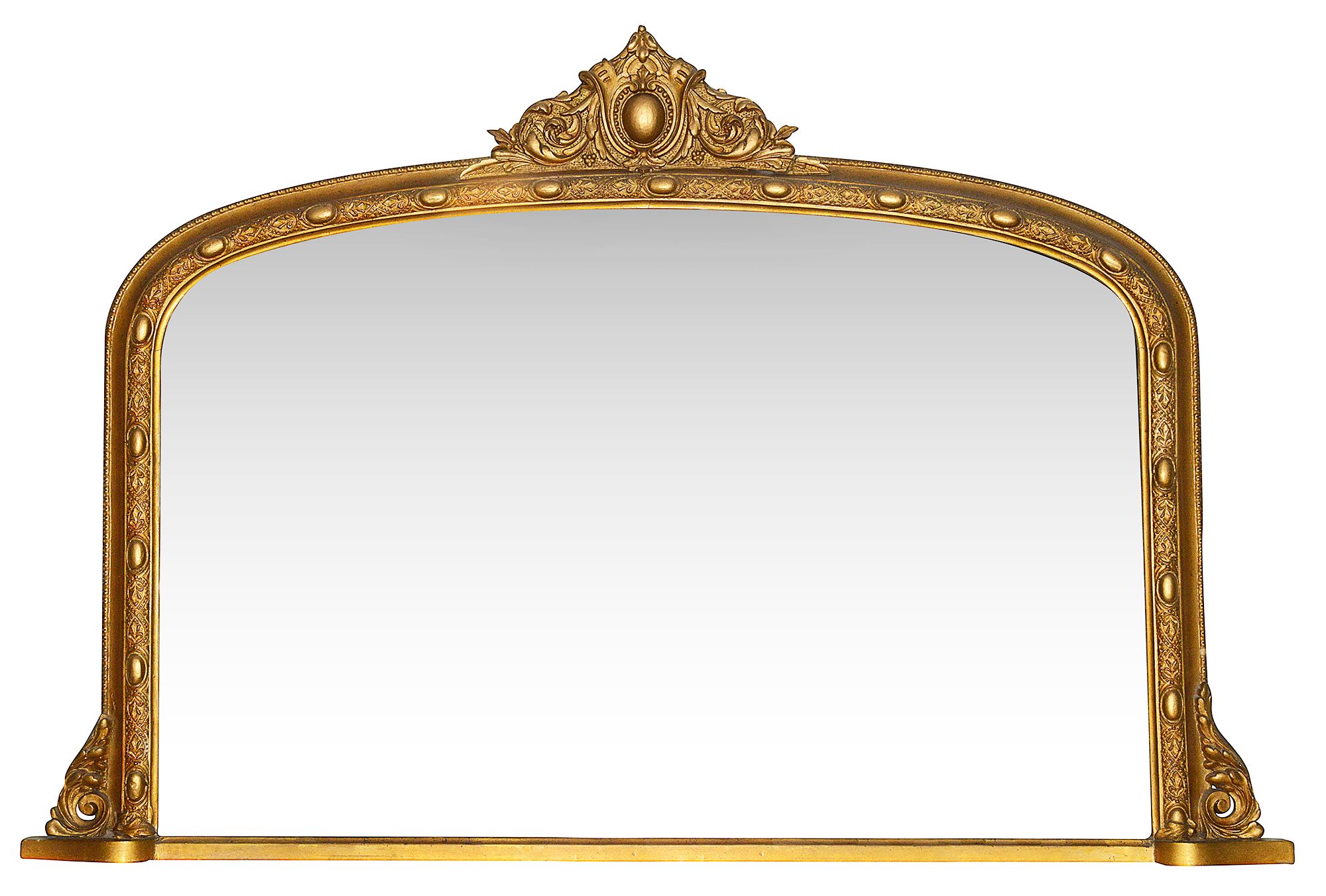 A Victorian giltwood and gesso overmantel mirror