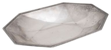 A George V Art Deco silver dish