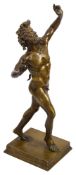 19th century Grand Tour patinated bronze of the Pompeian Dancing Faun