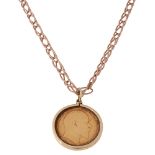 A George V full sovereign pendant on chain