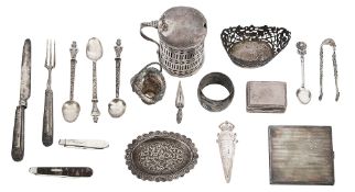 George III drum mustard and other silver