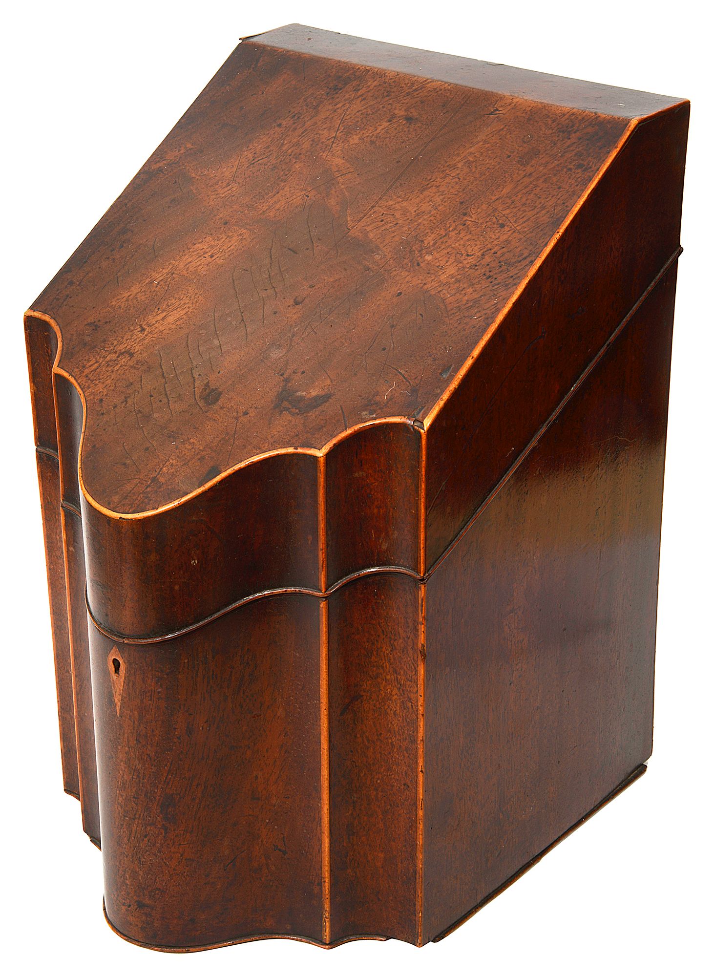 A George III mahogany cutlery box