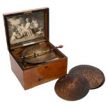 A late 19th century walnut cased symphonium