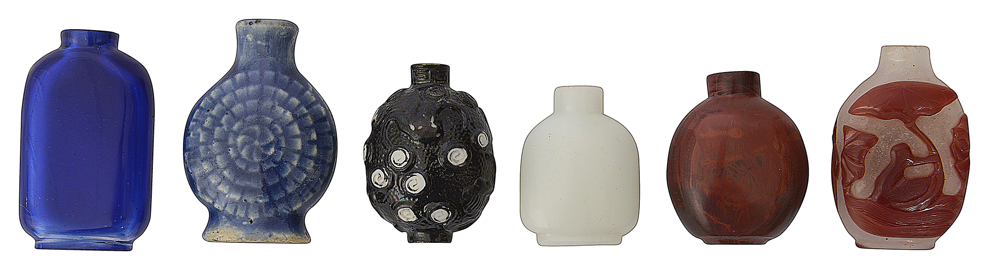 Six Chinese snuff bottles - Image 2 of 2