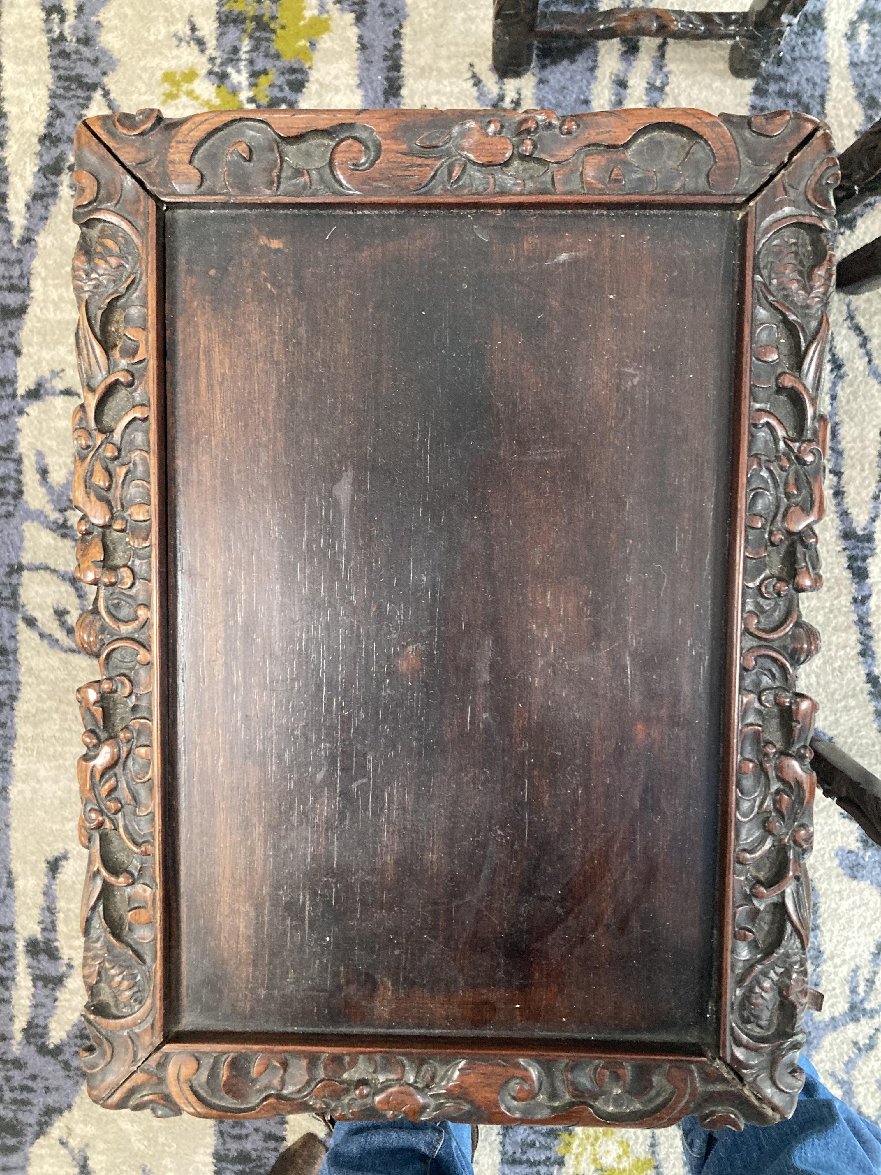 A Chinese nest of four hardwood tables, circa 1900 - Image 2 of 5