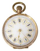 A Swiss 14ct gold open faced pocket watch