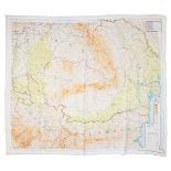A Second World War double sided RAF escape map